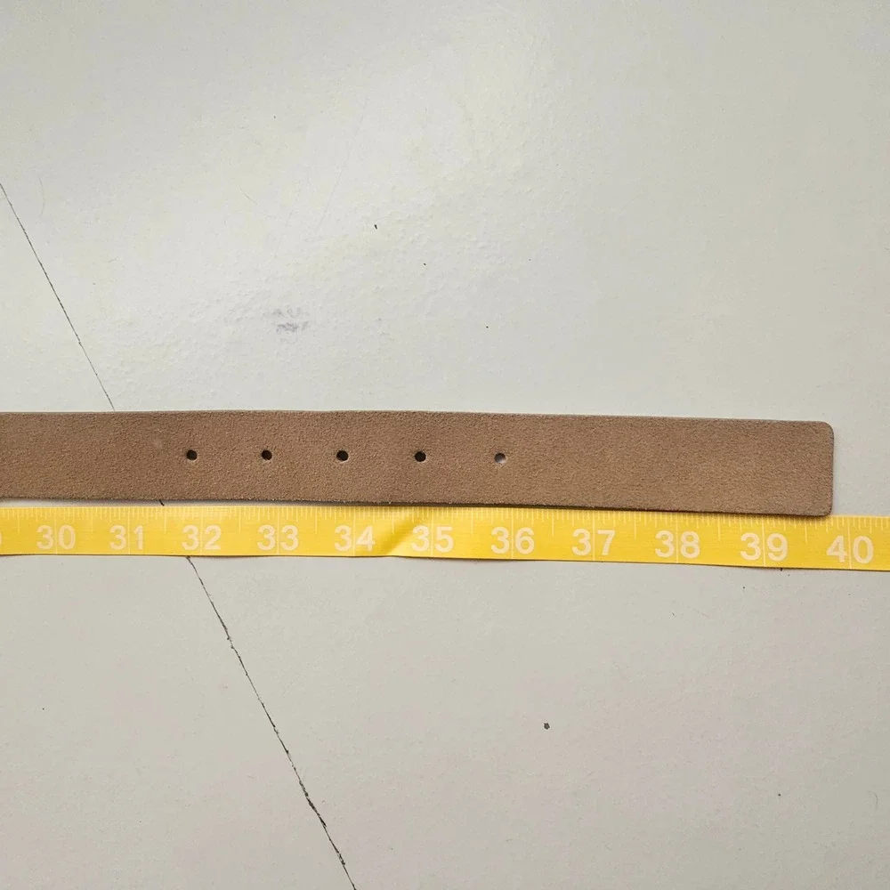 Banana Republic Womans Suede Leather Belt Tan Brass‎ Buckle Small Boho Festival